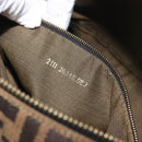 FENDI Zucca Canvas Vanity Hand Bag Black Brown Auth mr2833-11
