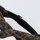 FENDI Zucca Canvas Vanity Hand Bag Black Brown Auth mr2833-7