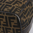 FENDI Zucca Canvas Vanity Hand Bag Black Brown Auth mr2833-8