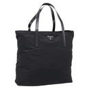 PRADA Tote Bag Nylon Black Silver Auth mr2834-1