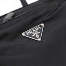 PRADA Tote Bag Nylon Black Silver Auth mr2834-17