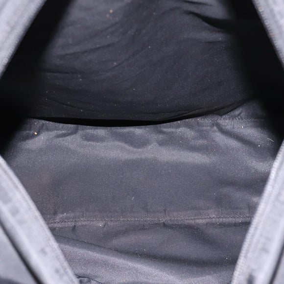 PRADA Tote Bag Nylon Black Silver Auth mr2834