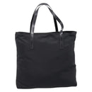 PRADA Tote Bag Nylon Black Silver Auth mr2834-2