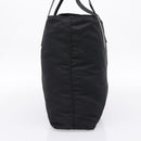 PRADA Tote Bag Nylon Black Silver Auth mr2834-4