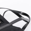 PRADA Tote Bag Nylon Black Silver Auth mr2834-8