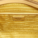 PRADA Hand Bag Safiano Leather Yellow Gold Auth mr2835V-16