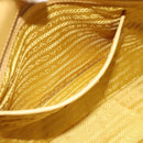 PRADA Hand Bag Safiano Leather Yellow Gold Auth mr2835V-20
