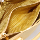 PRADA Hand Bag Safiano Leather Yellow Gold Auth mr2835V-24