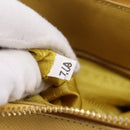 PRADA Hand Bag Safiano Leather Yellow Gold Auth mr2835V-27