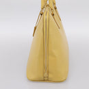 PRADA Hand Bag Safiano Leather Yellow Gold Auth mr2835V-5