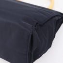 PRADA Pocono Hand Bag Nylon Navy Gold Auth mr2836-15