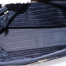 PRADA Pocono Hand Bag Nylon Navy Gold Auth mr2836-11