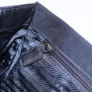 PRADA Pocono Hand Bag Nylon Navy Gold Auth mr2836-20