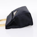 PRADA Pocono Hand Bag Nylon Navy Gold Auth mr2836-3