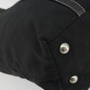 PRADA Pocono Hand Bag Nylon Leather Black Silver Auth mr2838-14