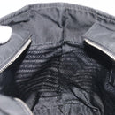 PRADA Pocono Hand Bag Nylon Leather Black Silver Auth mr2838-21