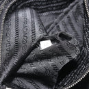 PRADA Pocono Hand Bag Nylon Leather Black Silver Auth mr2838-12