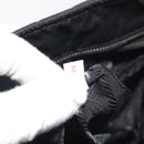PRADA Pocono Hand Bag Nylon Leather Black Silver Auth mr2838-11