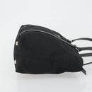 PRADA Pocono Hand Bag Nylon Leather Black Silver Auth mr2838-3