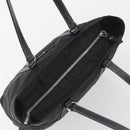 PRADA Pocono Hand Bag Nylon Leather Black Silver Auth mr2838-6