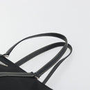 PRADA Pocono Hand Bag Nylon Leather Black Silver Auth mr2838-8