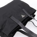 PRADA Pocono Tote Bag Nylon Black Silver Auth mr2839-6