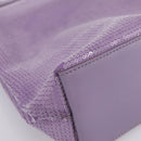 PRADA Hand Bag Mesh Sequins Purple Silver Auth mr2840-14