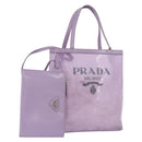 PRADA Hand Bag Mesh Sequins Purple Silver Auth mr2840-1