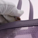 PRADA Hand Bag Mesh Sequins Purple Silver Auth mr2840-23