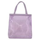 PRADA Hand Bag Mesh Sequins Purple Silver Auth mr2840-4