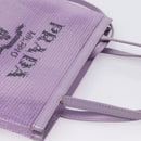 PRADA Hand Bag Mesh Sequins Purple Silver Auth mr2840-7