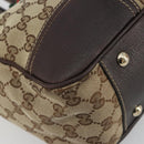 GUCCI GG Canvas Web Sherry Line Tote Bag Brown Gold 163805 Auth mr2841-11
