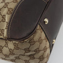 GUCCI GG Canvas Web Sherry Line Tote Bag Brown Gold 163805 Auth mr2841-13