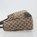 GUCCI GG Canvas Web Sherry Line Tote Bag Brown Gold 163805 Auth mr2841-5