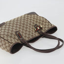 GUCCI GG Canvas Web Sherry Line Tote Bag Brown Gold 163805 Auth mr2841-6
