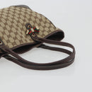 GUCCI GG Canvas Web Sherry Line Tote Bag Brown Gold 163805 Auth mr2841-7