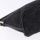 GUCCI GG Canvas Accessory Pouch Black Gold 089 1103 Auth mr2843-12