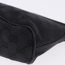 GUCCI GG Canvas Accessory Pouch Black Gold 089 1103 Auth mr2843-13