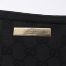 GUCCI GG Canvas Accessory Pouch Black Gold 089 1103 Auth mr2843-14