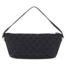 GUCCI GG Canvas Accessory Pouch Black Gold 089 1103 Auth mr2843-3