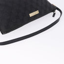 GUCCI GG Canvas Accessory Pouch Black Gold 089 1103 Auth mr2843-7