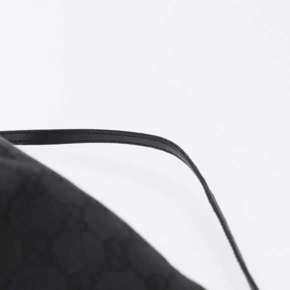 GUCCI GG Canvas Accessory Pouch Black Gold 089 1103 Auth mr2843