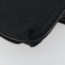 FENDI Zucchino Canvas Shoulder Bag Black Silver Auth mr2844-17