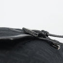 FENDI Zucchino Canvas Shoulder Bag Black Silver Auth mr2844-10