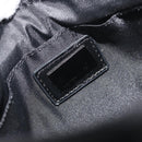 FENDI Zucchino Canvas Shoulder Bag Black Silver Auth mr2844-20