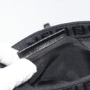FENDI Zucchino Canvas Shoulder Bag Black Silver Auth mr2844-12