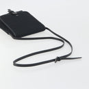 FENDI Zucchino Canvas Shoulder Bag Black Silver Auth mr2844-7