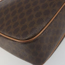 CELINE Macadam Canvas Shoulder Bag PVC Leather Brown Gold Auth mr2845-11