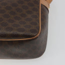 CELINE Macadam Canvas Shoulder Bag PVC Leather Brown Gold Auth mr2845-12