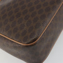 CELINE Macadam Canvas Shoulder Bag PVC Leather Brown Gold Auth mr2845-13